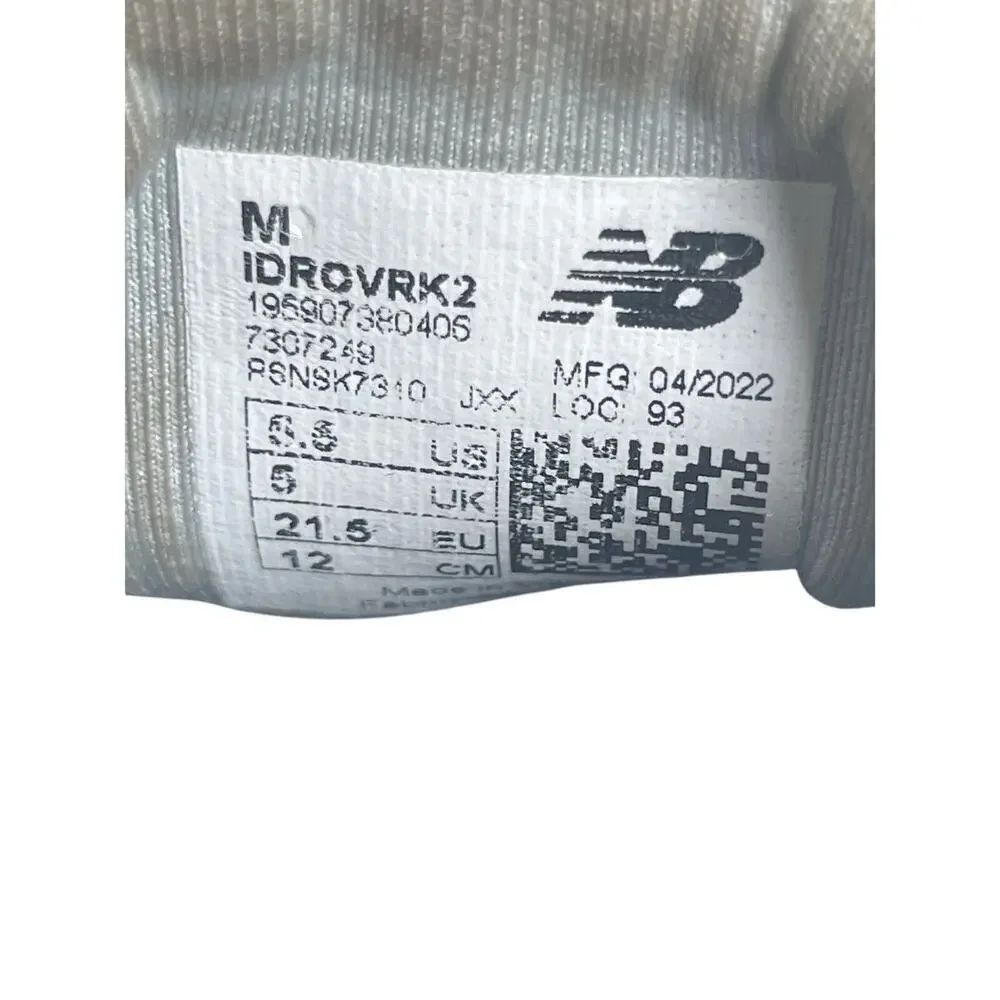 NEW BALANCE TODDLER SHOES SLIDE ON SIZE 5.5 GRAY NEON‎ LIGHT WEIGHT VERSATILE